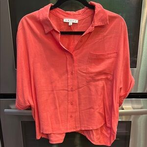 HYFVE Coral Button-Up Blouse